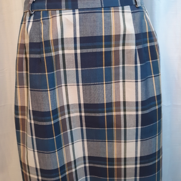 Vtg plaid sears mary Lewis koratron skirt sz 10 *R - Picture 2 of 6